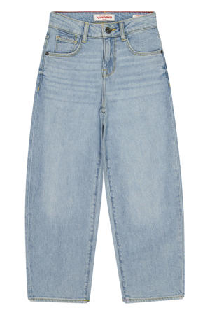 regular waist baggy fit jeans light blue denim