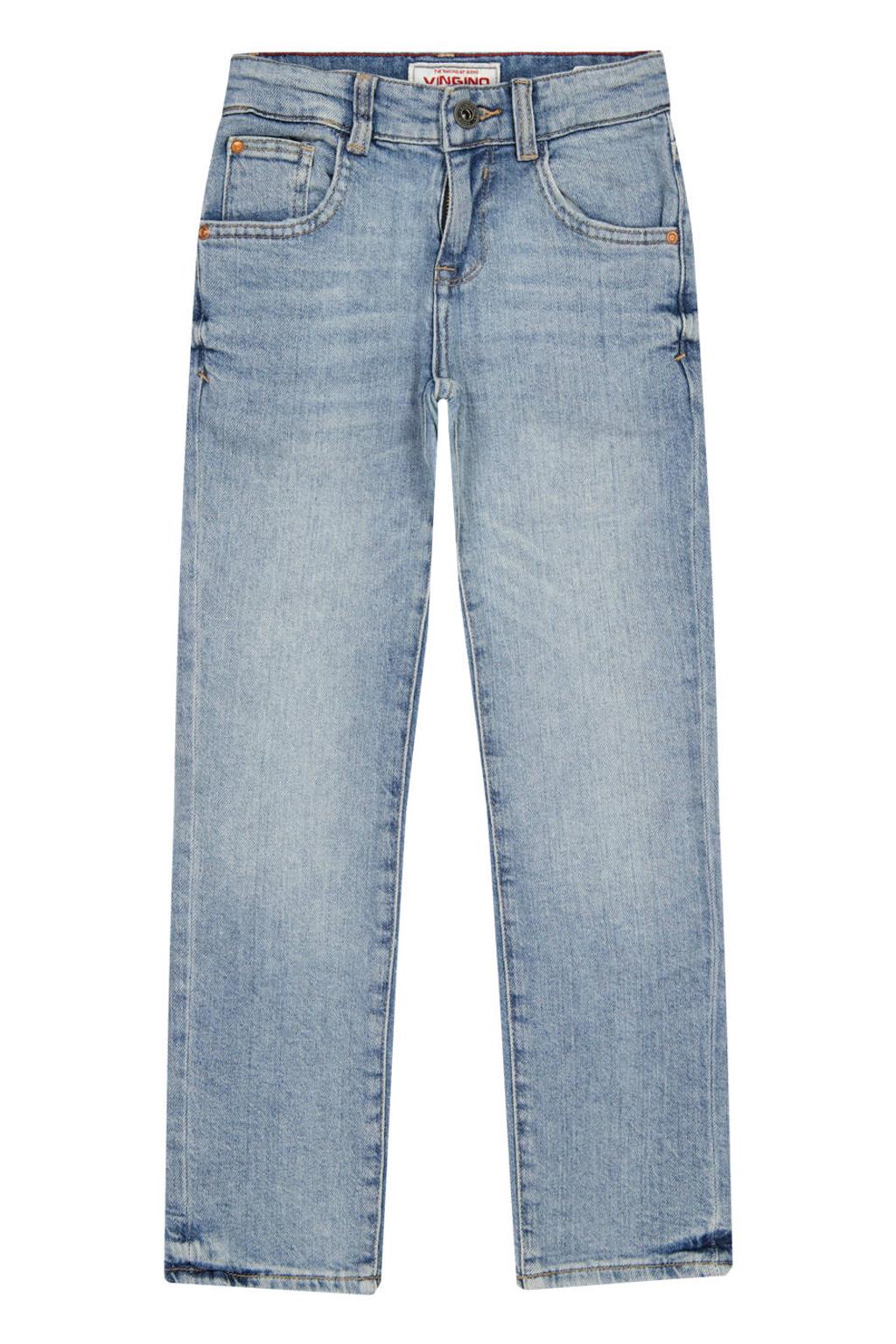 Light blue denim jongens Vingino regular waist regular fit jeans van denim met effen