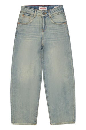 regular waist baggy fit jeans medium blue denim