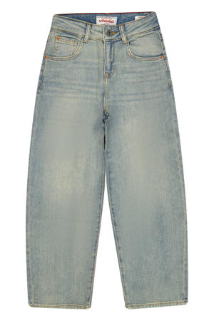 regular waist baggy fit jeans medium blue denim