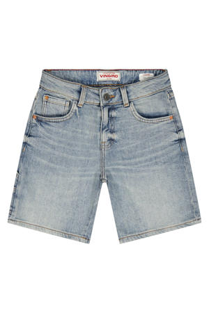 regular short light blue denim