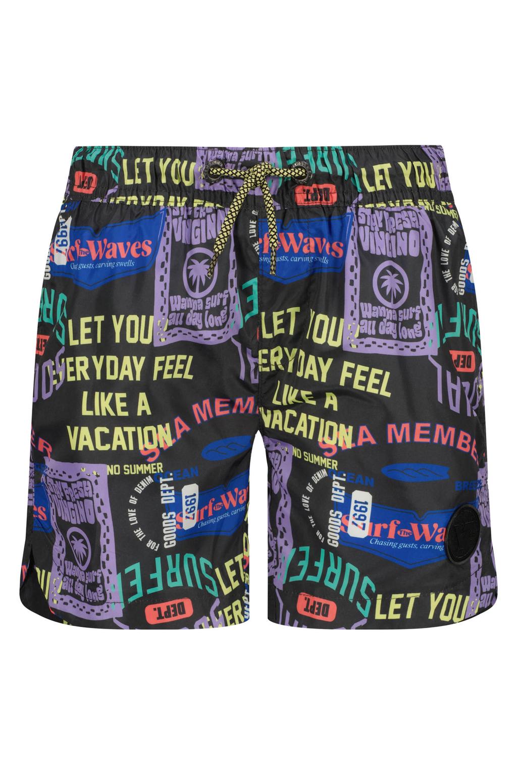 Vingino zwemshort donkergrijs/multicolor