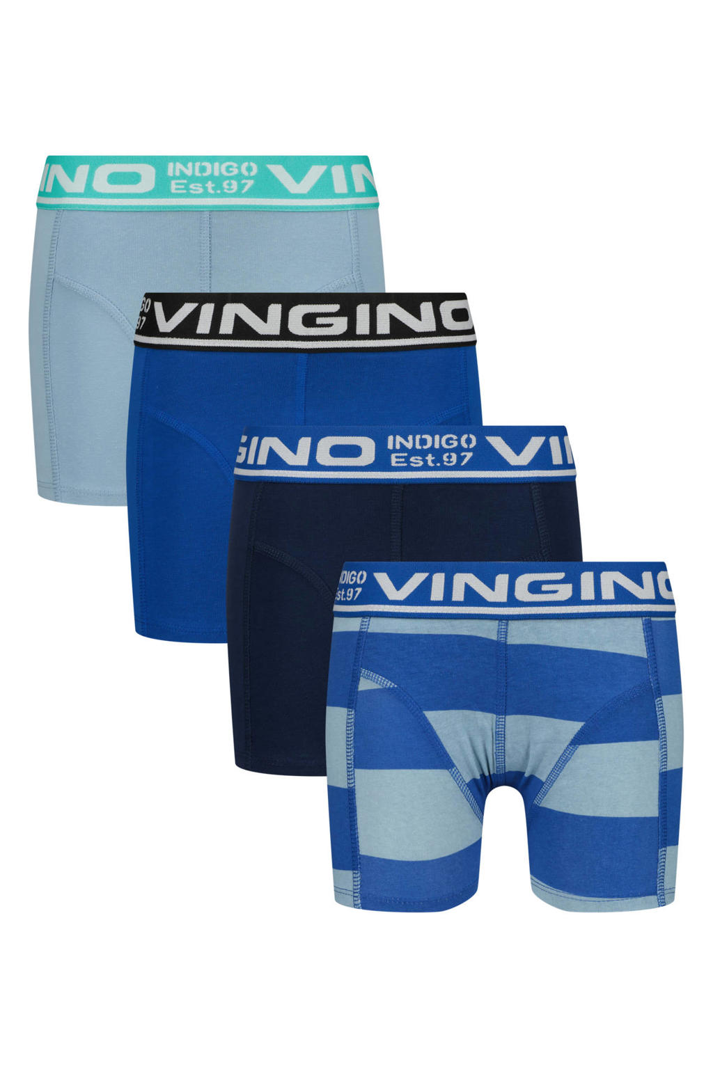 Vingino boxershort - blauw (set van 4)