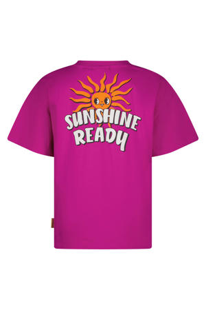 T-shirt met backprint fuchsia