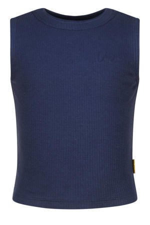 mouwloze top donkerblauw