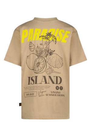 T-shirt met backprint zand