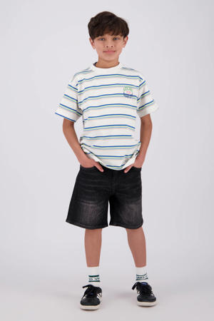 gestreepte T-shirt wit
