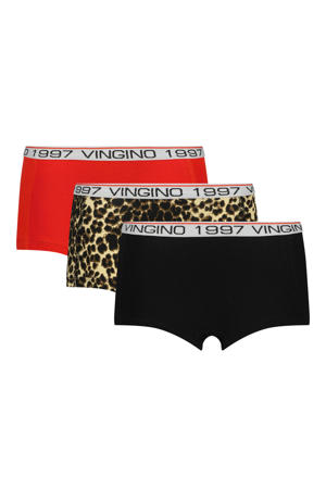 short - rood/zwart/bruin (set van 3)