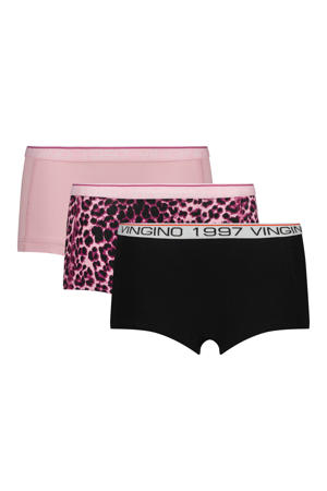 short - roze/zwart (set van 3)