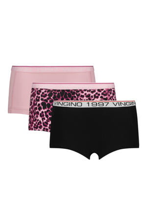 short - roze/zwart (set van 3)