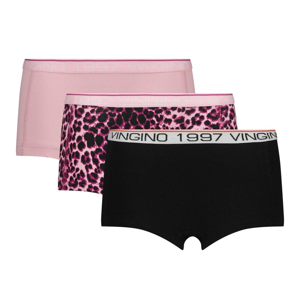Vingino short - roze/zwart (set van 3)