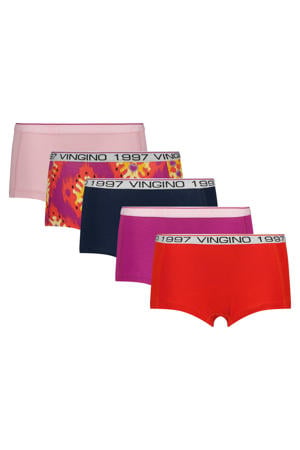 short - roze/rood/zwart (set van 5)