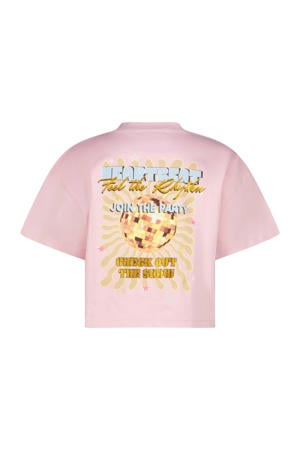 T-shirt met backprint lichtroze