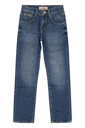 regular waist regular fit jeans medium blue denim