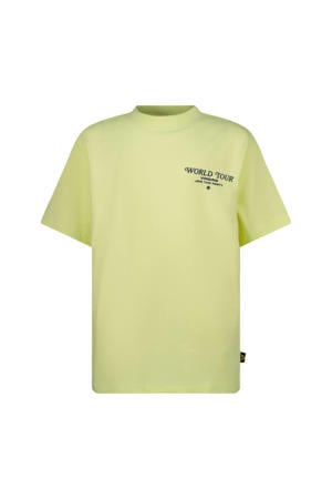 T-shirt met backprint geel