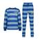 Vingino pyjama met streepprint blauw