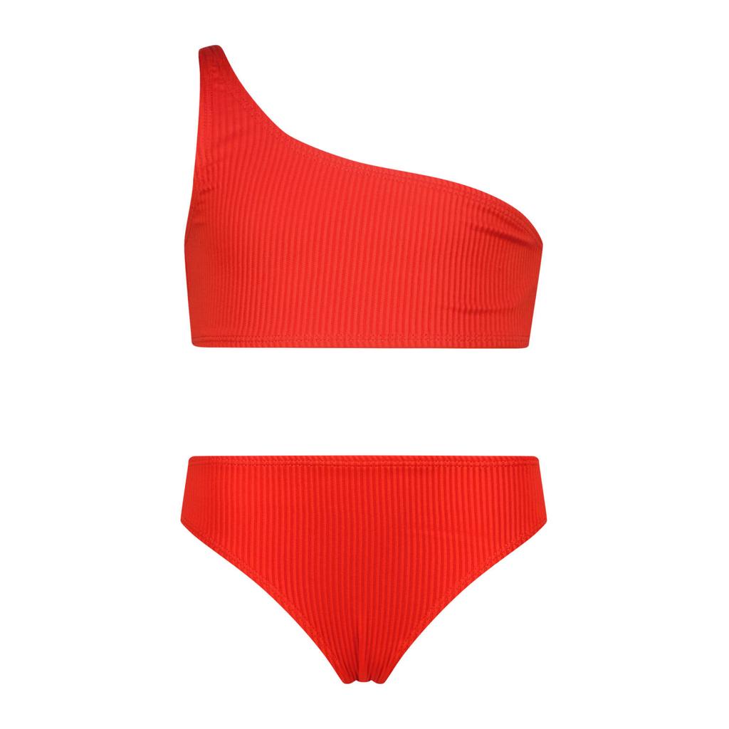 Vingino one shoulder bikini rood