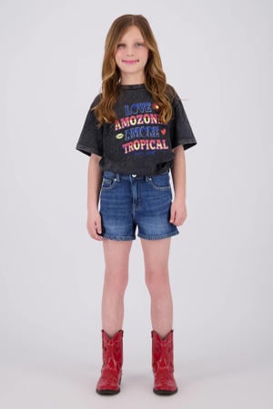 regular short medium blue denim