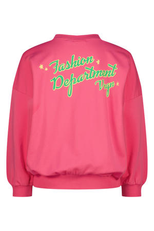 sweater met backprint roze
