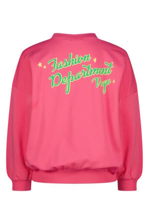 sweater met backprint roze