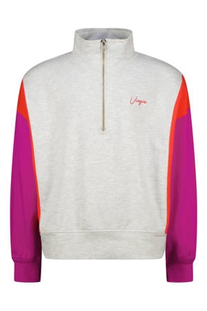 sweater lichtgrijs melange