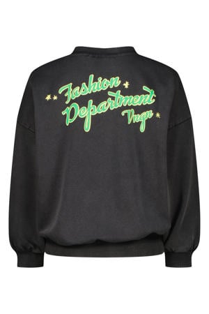 sweater met backprint zwart