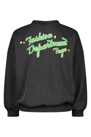 sweater met backprint zwart