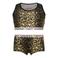 Vingino bh top + short panterprint bruin/zwart