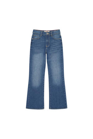 flared jeans medium blue denim