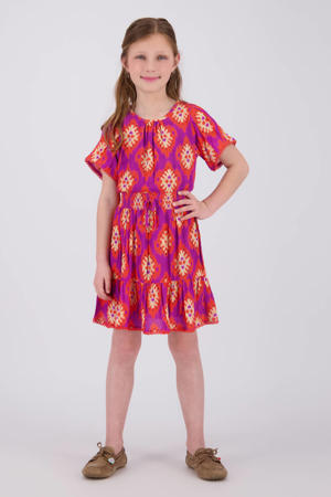 midi jurk roze