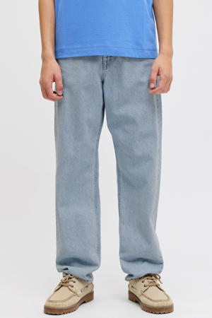 high waist relaxed fit jeans medium blue denim