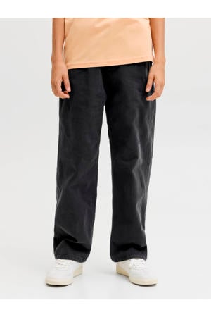 wide leg casual broek grijs