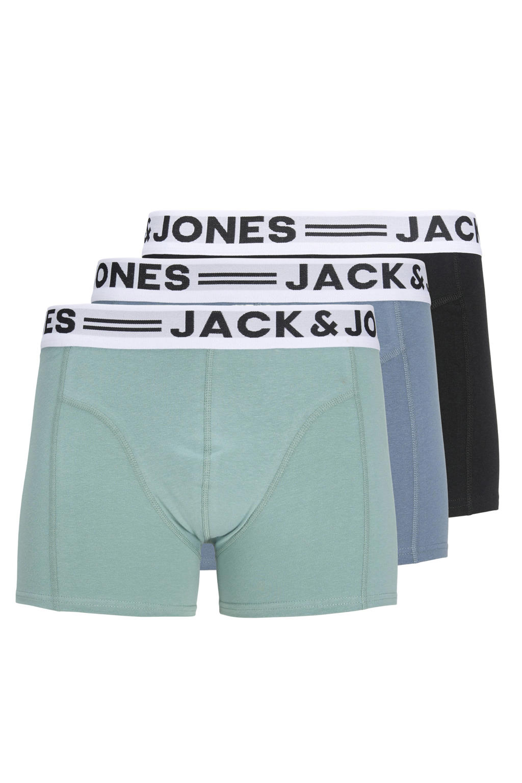 JACK & JONES JUNIOR boxershort - mintgroen (set van 3)