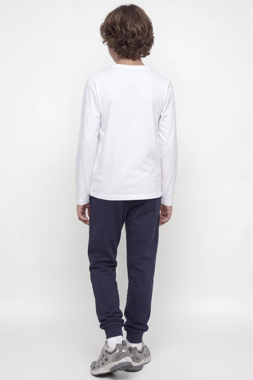 JACK & JONES JUNIOR regular casual broek donkerblauw