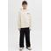 JACK & JONES JUNIOR hoodie met backprint ecru