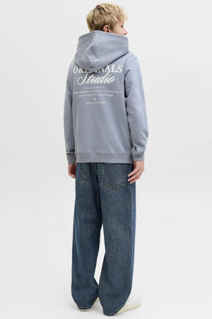 hoodie met backprint lichtblauw