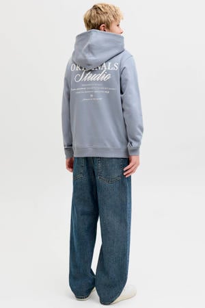 hoodie met backprint lichtblauw