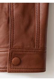 thumbnail: Mango leren bomberjack cognac