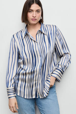 gestreepte blouse ecru