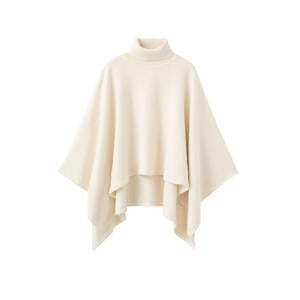 gebreide poncho ecru