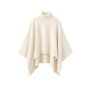 gebreide poncho ecru