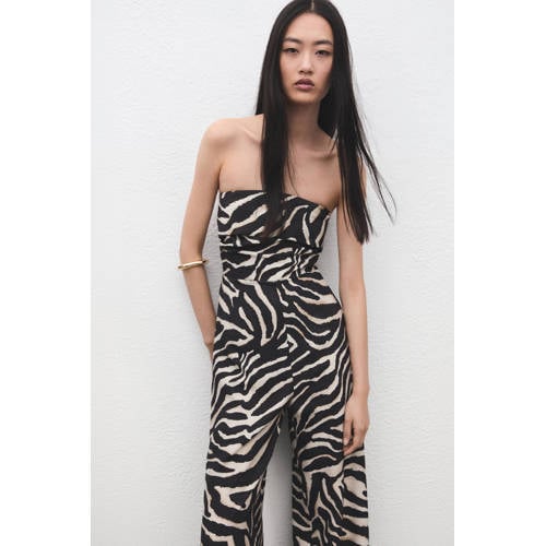 Mango jumpsuit ecru afbeelding
