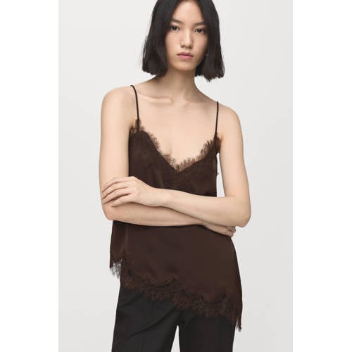Mango top bruin afbeelding