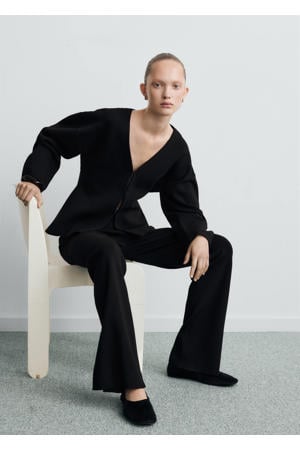 bootcut regular waist broek zwart