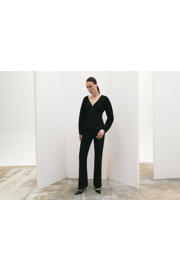 thumbnail: Mango bootcut regular waist broek zwart