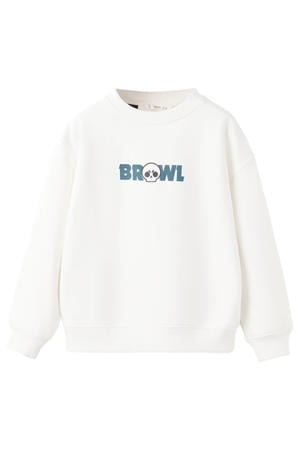 sweater met backprint wit