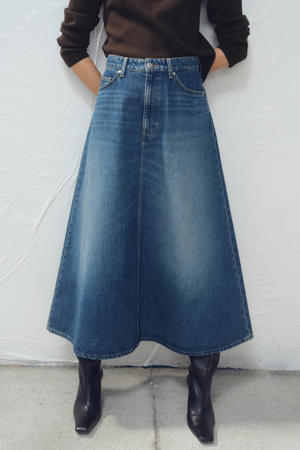 denim spijkerrok medium blue denim