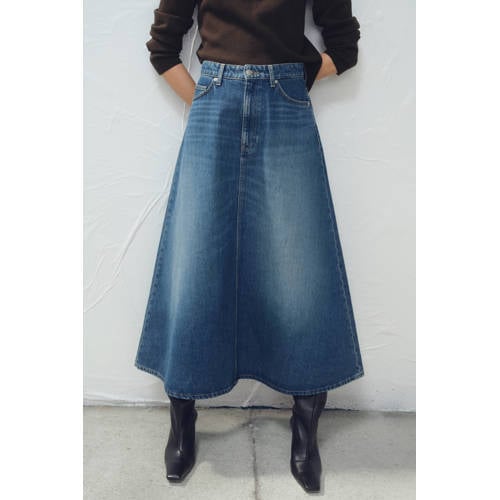 Mango denim spijkerrok medium blue denim afbeelding