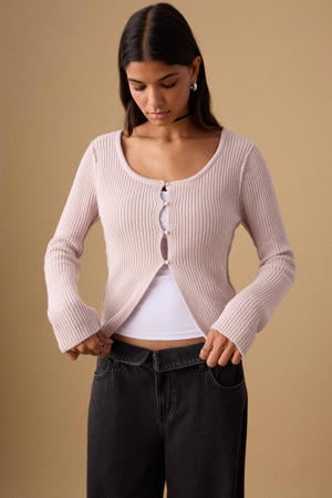 vest roze gebreid