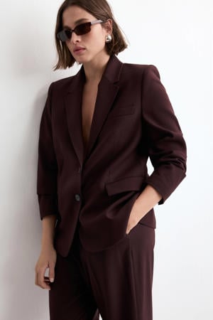 regular blazer donkerrood